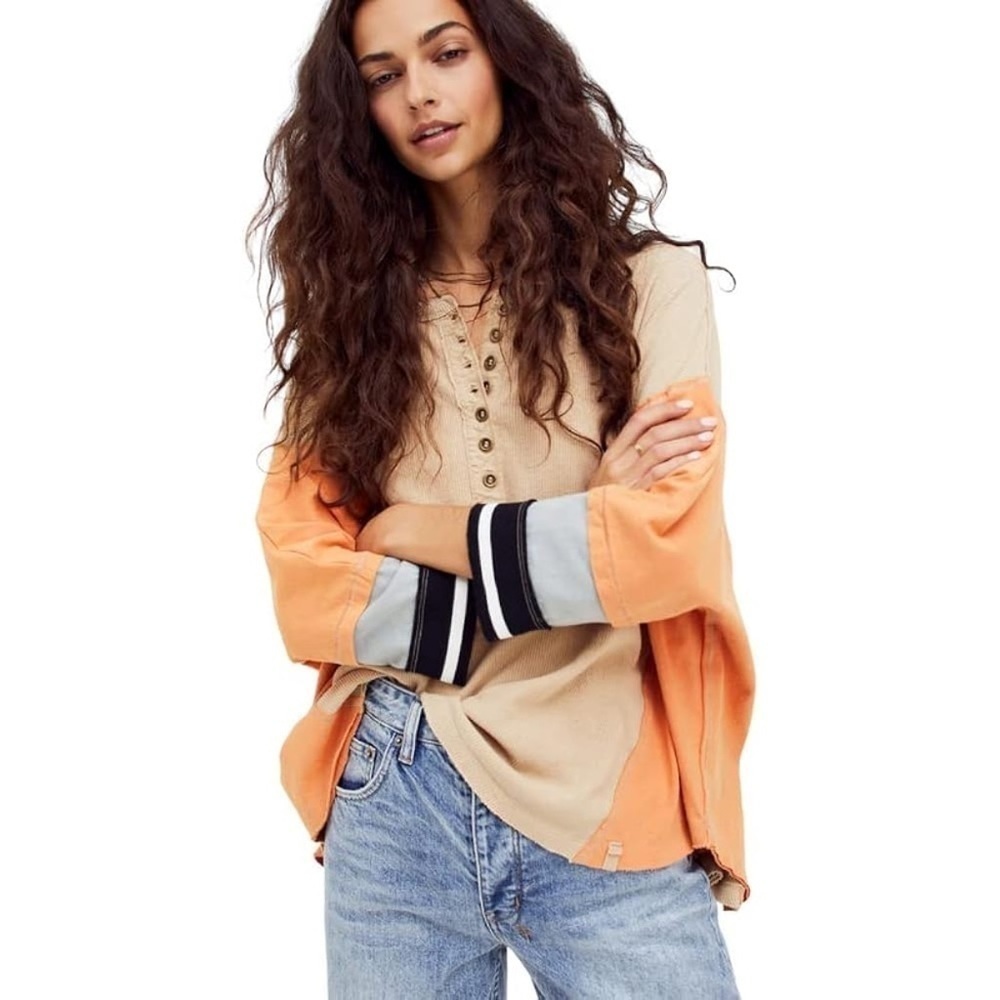 Free People We the Free Just Tip It Henley Top Extra Small